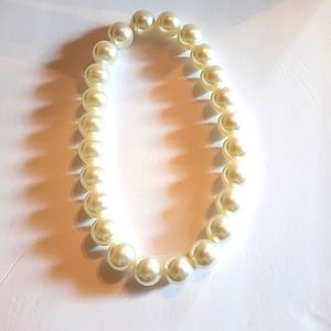 #29 Huge beaded Pearl Look Necklace